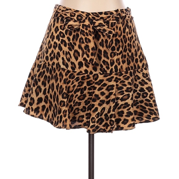 Zara A-line leopard mini skirt - Picture 1 of 6